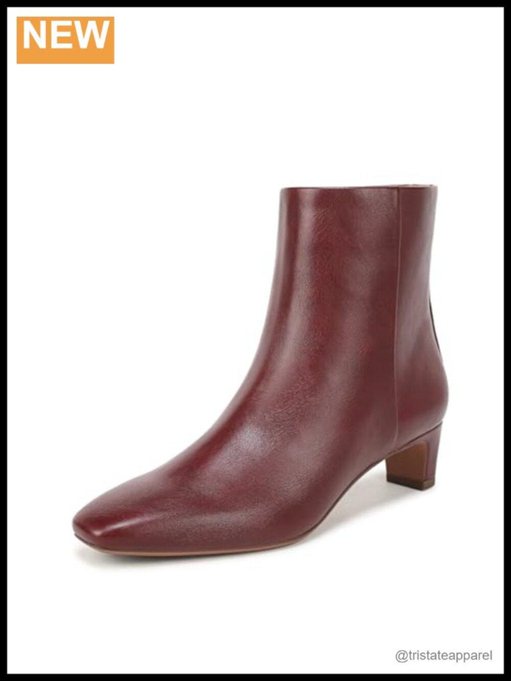 Women's Ankle Booties Block Heel Square Toe Zip Closure PU